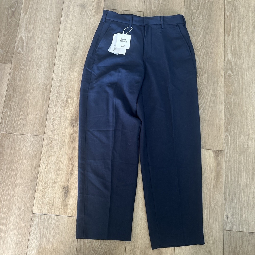 Denim & Flower Men's Baggy Trouser‎ Pants Navy Blue Stretch 29x32" City Chic NEW